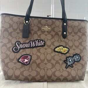 Coach x Disney Snow White Tote Bag - Brown - Limited Edition - Patches